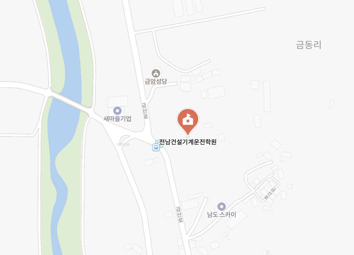 전남건설기계운전학원 위치 지도