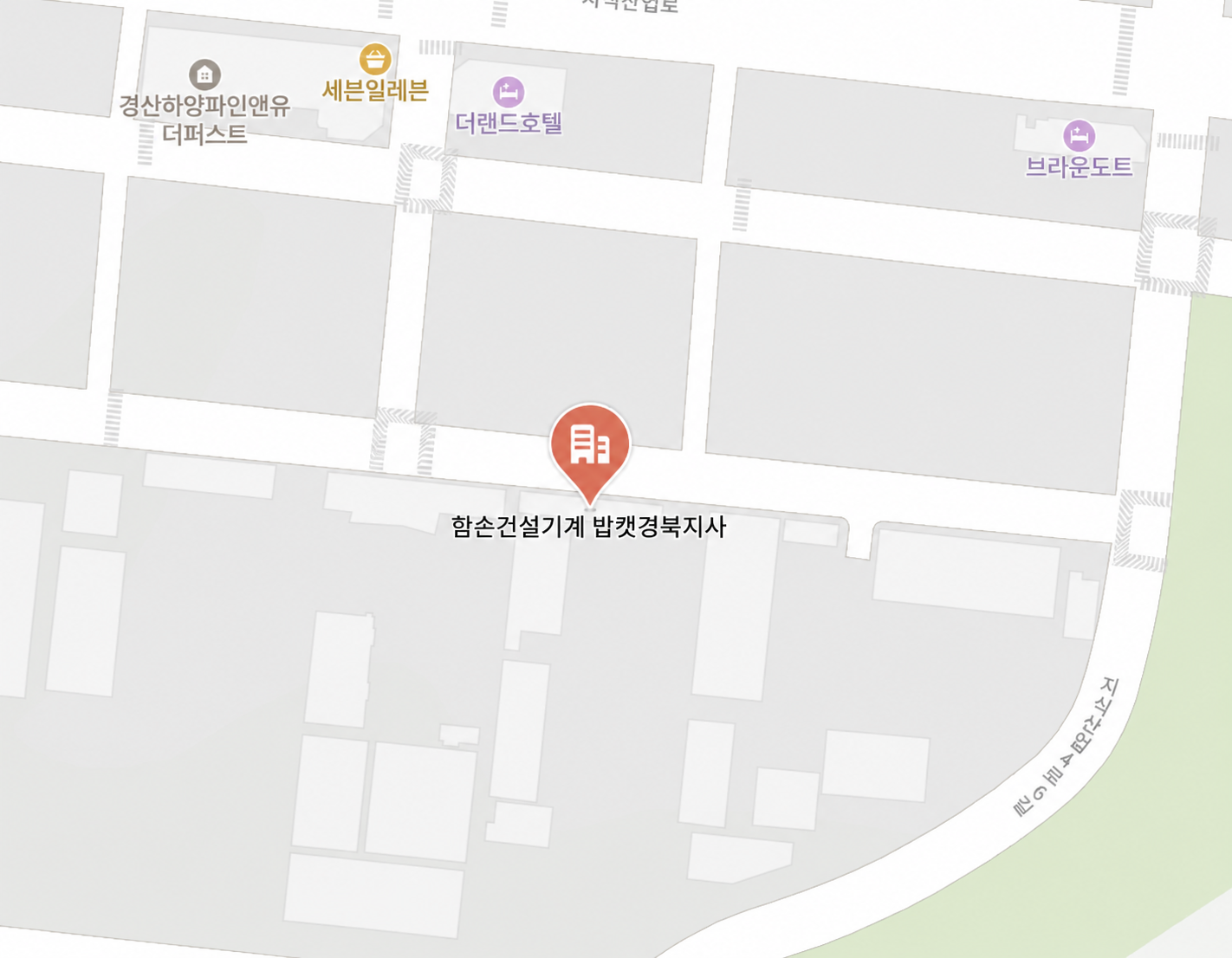 함손건설기계 밥캣경북지사 위치 지도