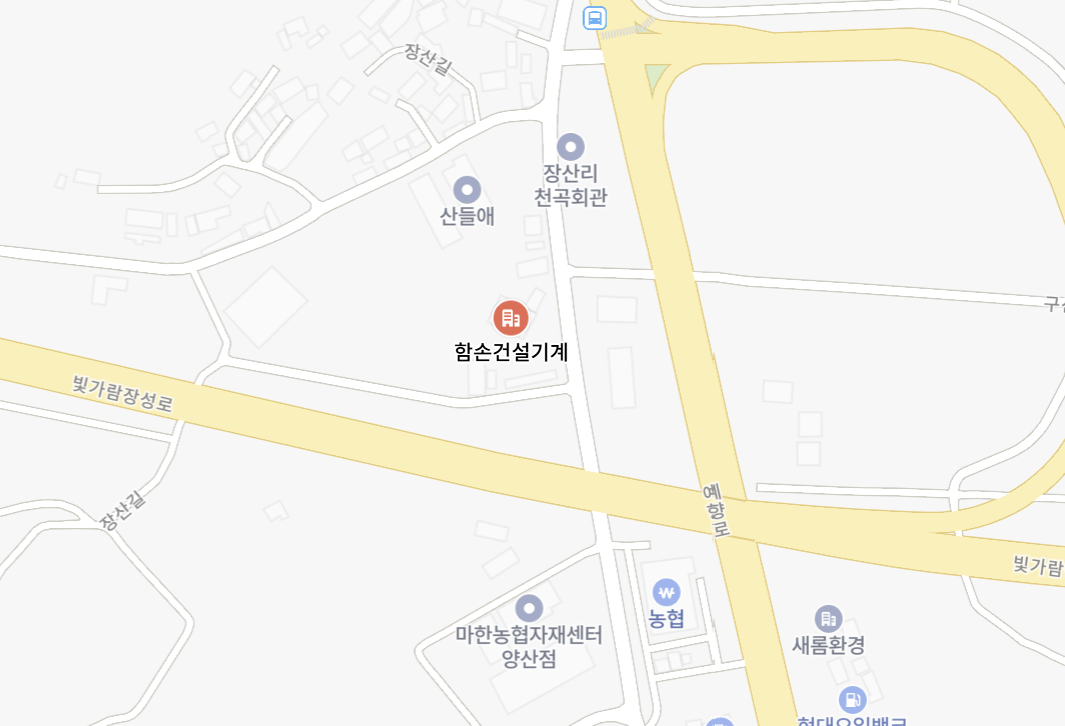 유한회사 함손건설기계(본사) 위치 지도